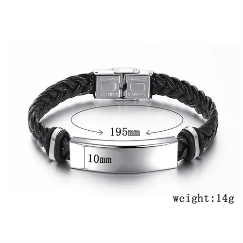 Men's Bracelets Stainless Steel ID Bar Custom Name Date Logo Engrave Bangle & Bracelet Male Jewelry
