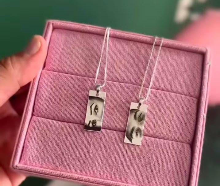 Engraved Customized Eye Necklace